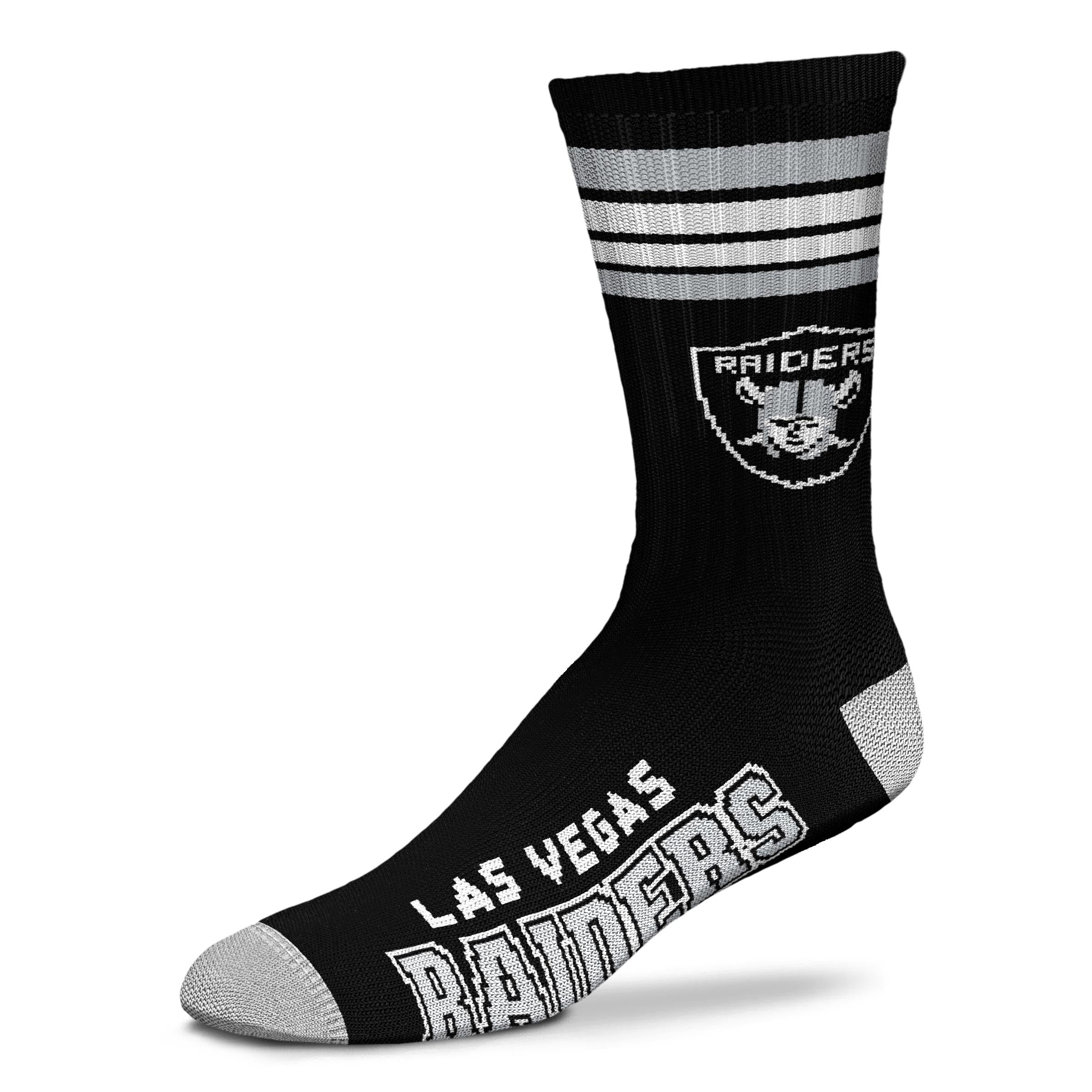 Las Vegas Raiders 4 Stripe Deuce official licensed sport socks