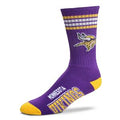 Minnesota Vikings 4 Stripe Deuce official licensed sport socks