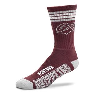 Montana Grizzlies 4 Stripe Deuce official licensed sport socks
