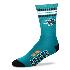 San Jose Sharks 4 Stripe Deuce official licensed sport socks