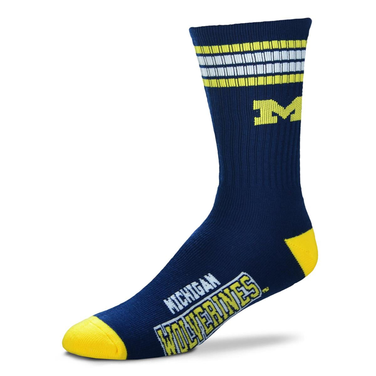 Michigan Wolverines 4 Stripe Deuce official licensed sport socks