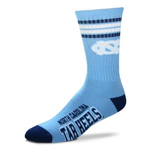 North Carolina Tar Heels 4 Stripe Deuce official licensed sport socks