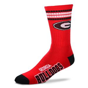 Georgia Bulldogs 4 Stripe Deuce official licensed sport socks
