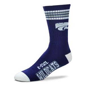 Kansas State Wildcats 4 Stripe Deuce official licensed sport socks