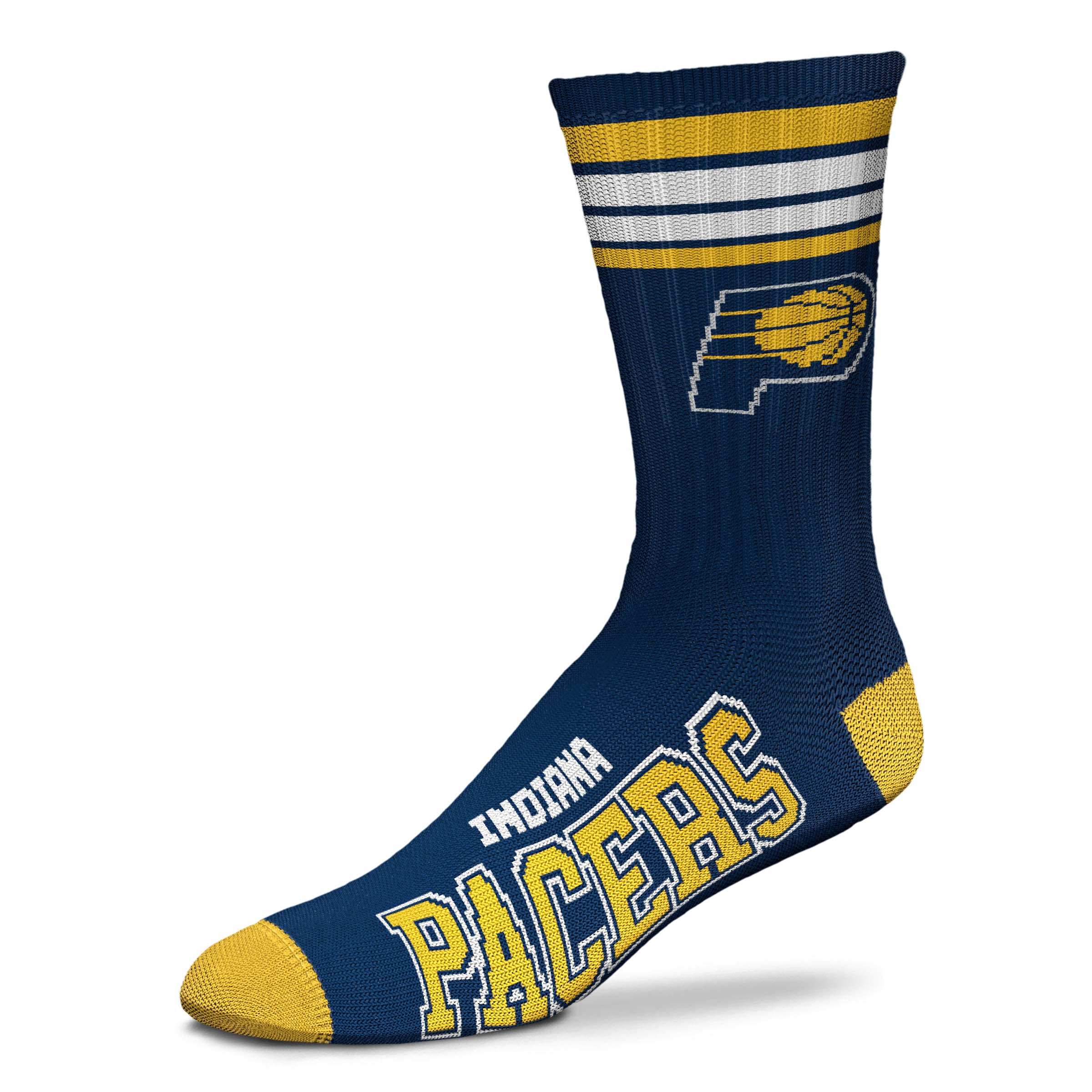 Indiana Pacers 4 Stripe Deuce official licensed sport socks