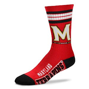 Maryland Terrapins 4 Stripe Deuce official licensed sport socks