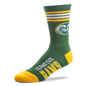 Colorado State Rams 4 Stripe Deuce official licensed sport socks