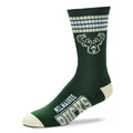 Milwaukee Bucks 4 Stripe Deuce official licensed sport socks