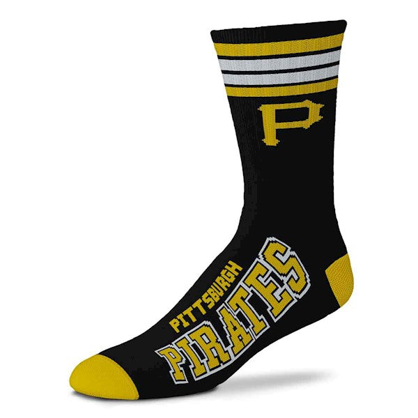Pittsburgh Pirates 4 Stripe Deuce official licensed sport socks