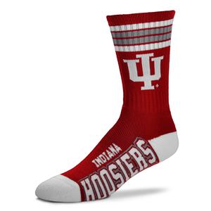 Indiana Hoosiers 4 Stripe Deuce official licensed sport socks