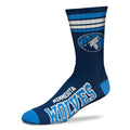 Minnesota Timberwolves 4 Stripe Deuce official licensed sport socks