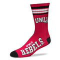 Nevada Las Vegas UNLV Rebels 4 Stripe Deuce official licensed sport socks