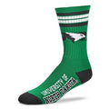 North Dakota Fighting Hawks 4 Stripe Deuce official licensed sport socks