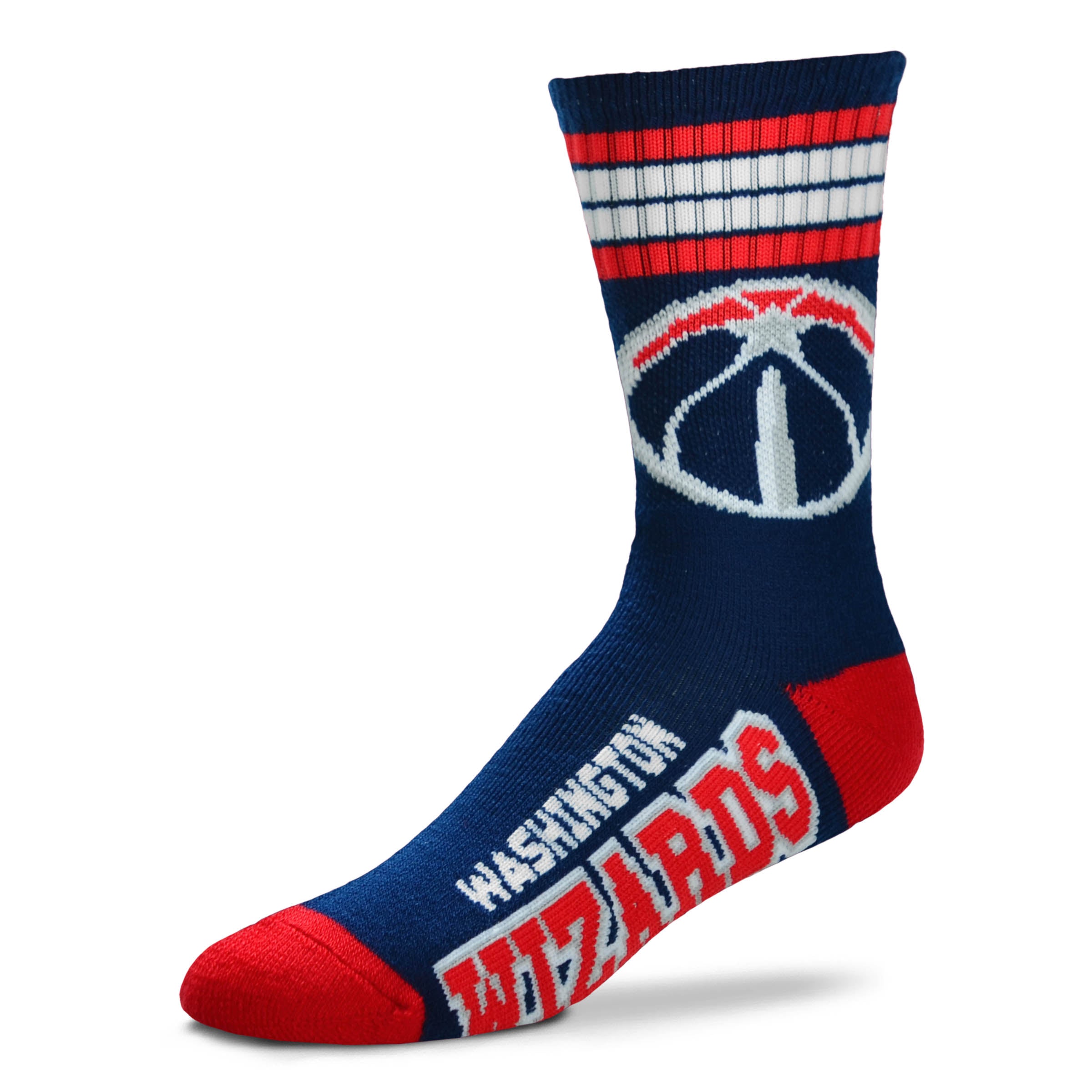 Washington Wizards 4 Stripe Deuce official licensed sport socks