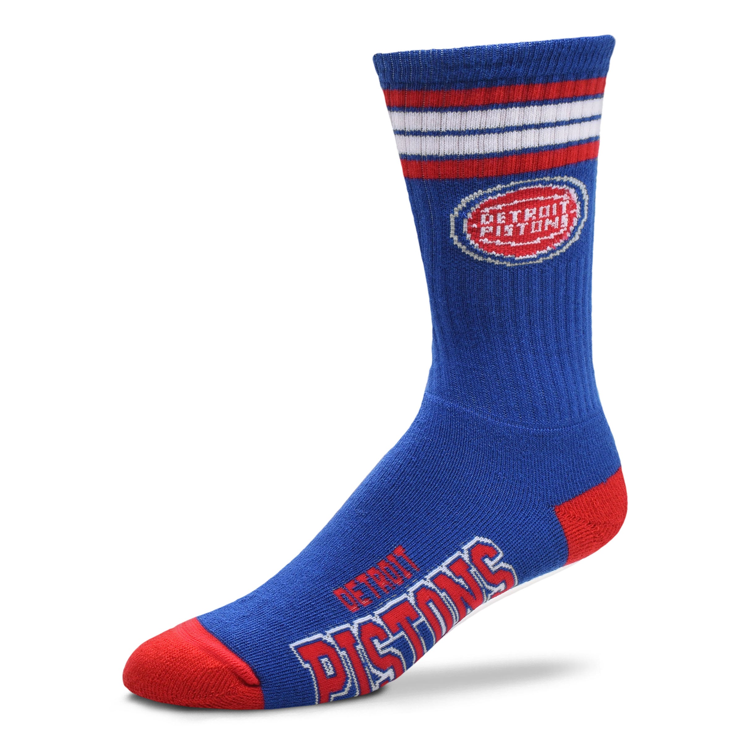 Detroit Pistons 4 Stripe Deuce official licensed sport socks