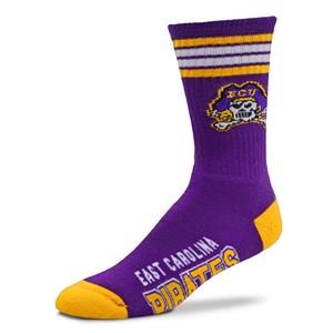 East Carolina Pirates 4 Stripe Deuce official licensed sport socks