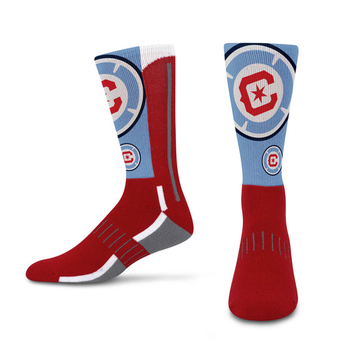 Chicago Fire FC Phenom Curve Zoom II official licensed MLS socks